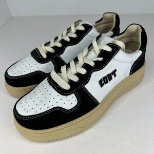 EPT Womens White Suede Leather Casual Lace Up Low Top Size 38 Sneakers